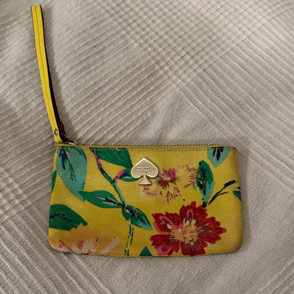 Kate Spade Vibrant Yellow Floral Clutch